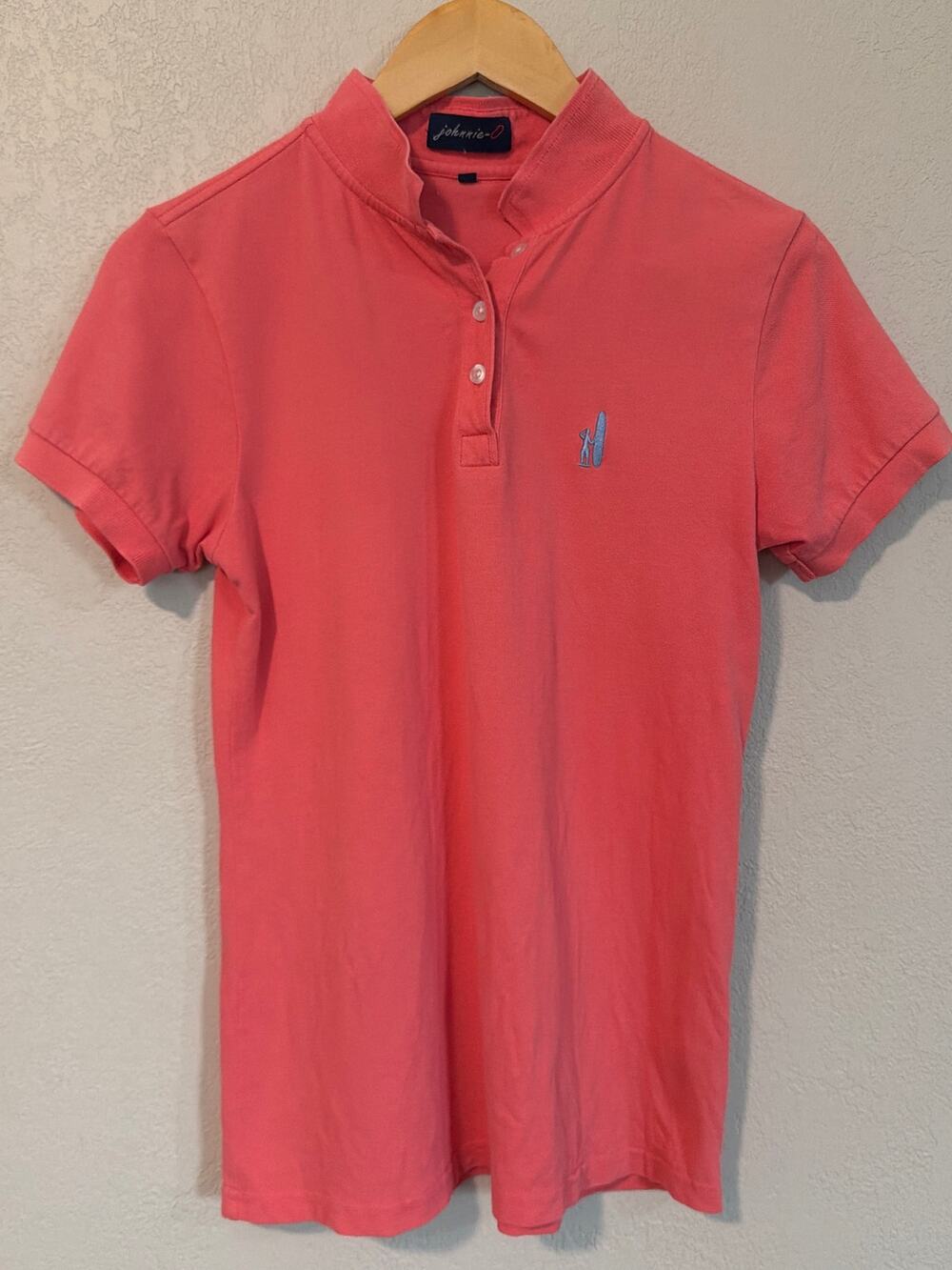 johnnie-O Women’s SZ S Knit Coral/Pink Polo